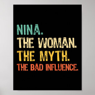 Poster Nina A Mulher O Mito A Influência O Retrato Engraç