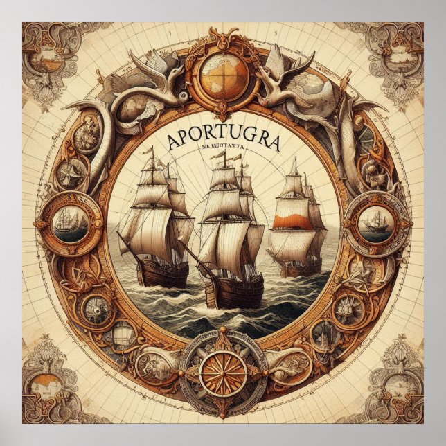 Poster Nina - Pinta - Papais noeis Maria - Aportugra Port (Frente)