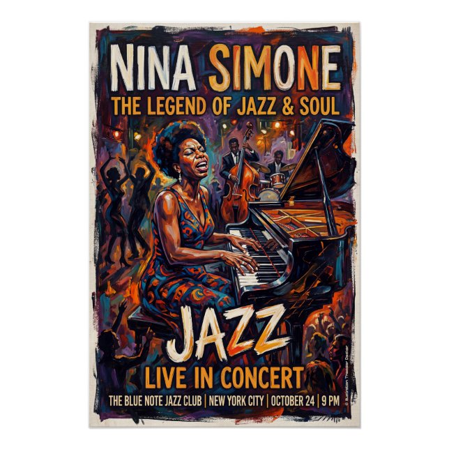 Póster Nina Simone Live  (Frente)