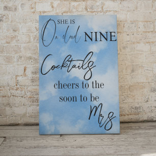 Poster Nine Sky Blue Watercolor Chá de panela Drink