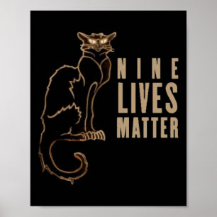 Poster Nine Vive Black Cat Sticker