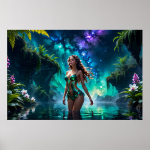Poster Ninfa da Água do Lago Galáctico