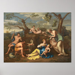 Poster Ninfas e Crianças Júpiter - Nicolas Poussin Fine A