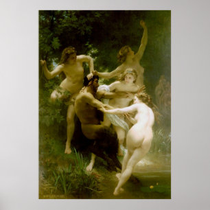 Póster Ninfas e Satyr (Nymphes e sátiras) (1873)