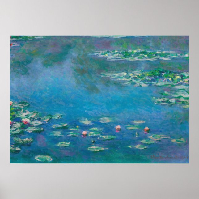Poster Ninféas - Lírios d'água de Claude Monet (Frente)
