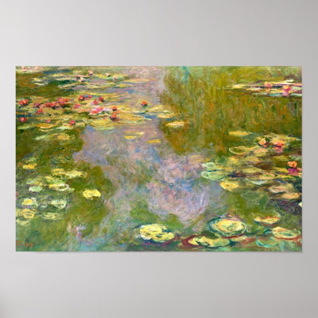 Poster Ninféias por Claude Monet 1919 (Frente)