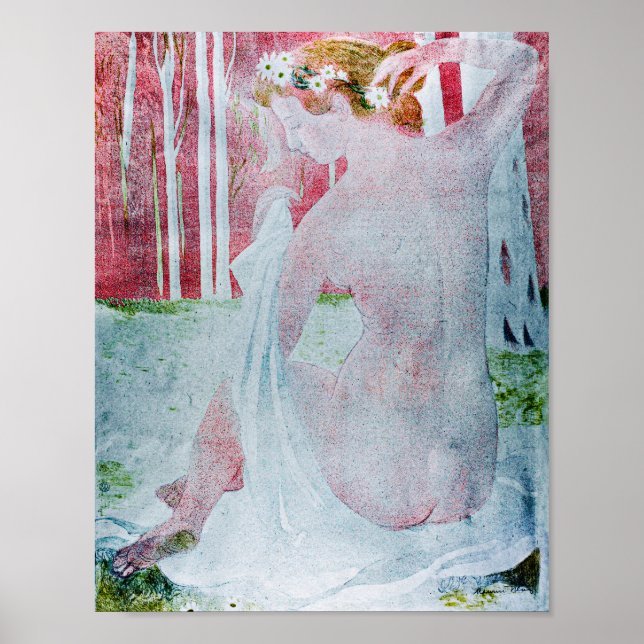 Poster Ninfh Crowned com Daisies, Maurice Denis (Frente)