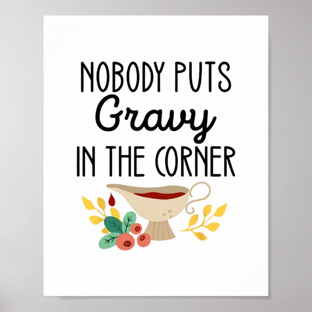 Poster Ninguém Coloca Molho No Canto Funny Thanksgiving (Frente)