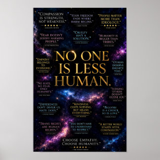 Poster Ninguém é Menos Humano
