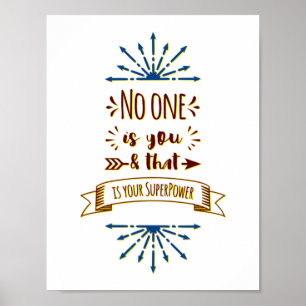 Poster Ninguém é você - Casa motivacional, inspiradora