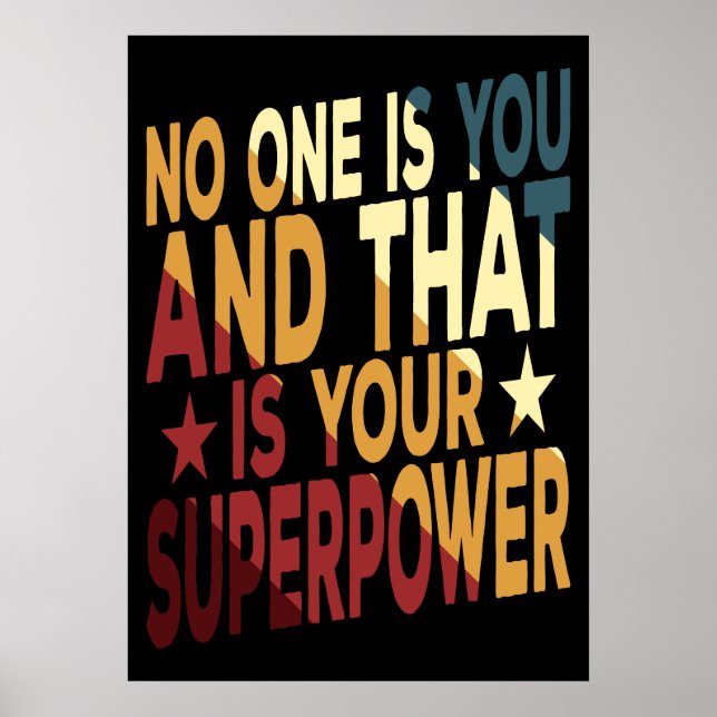 Poster Ninguém É Você E Isso É Seu Superpoder (Frente)