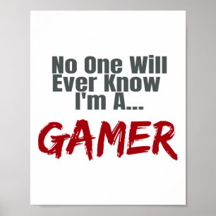 Poster Ninguém Nunca Vai Saber Que Eu Sou um Gamer