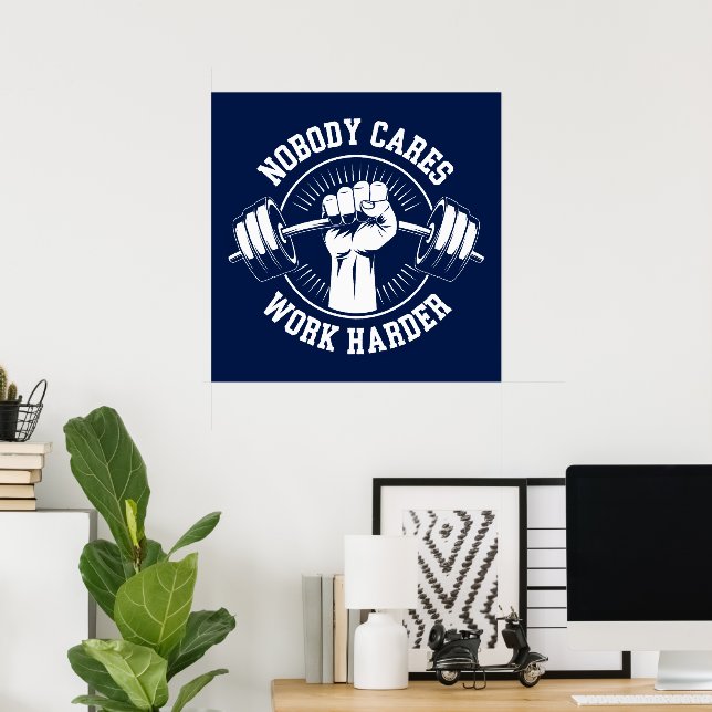 Poster Ninguém se importa de trabalhar mais no Gym (Escritório em casa)