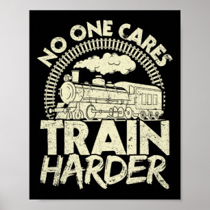 Poster Ninguém Se Importa Treine Mais Forte Academia Loco