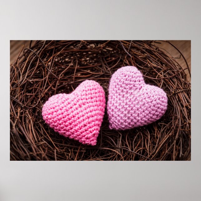 Póster Ninho Com Corações (Frente)