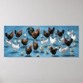 Poster Ninho de Pintinhos e Frangos