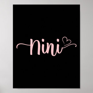 Poster Nini Heart Xmas Vovó Dia de as mães Natal