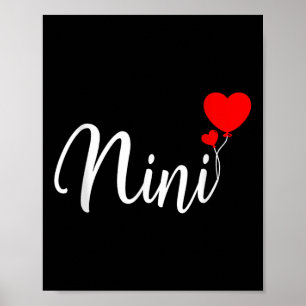 Poster Nini Sweetheart Design com Coração Romântico