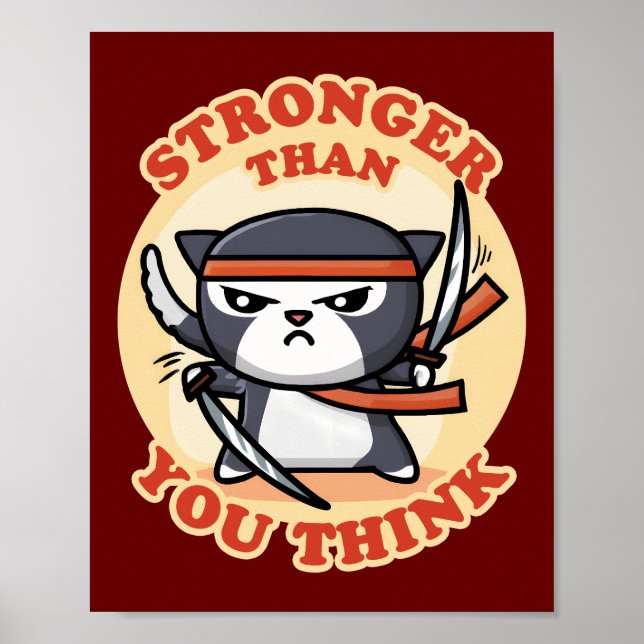 Poster Ninja Cat | Mais Forte Do Que Acha (Frente)