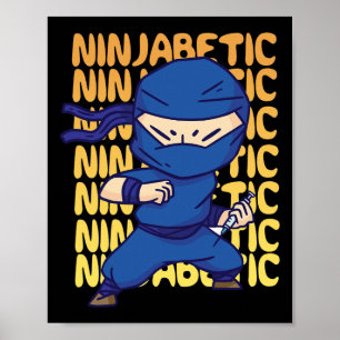 Poster Ninja diabética - Fig. consciência da diabetes