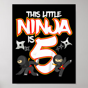 Poster Ninja Festa de aniversário Artes Marciais Karat, 5