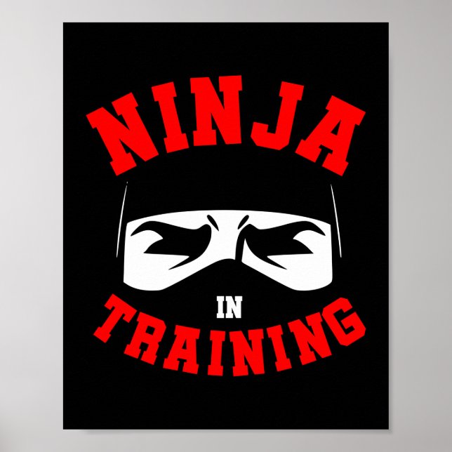 Poster Ninja No Treinamento De Karato De Artes Marciais (Frente)