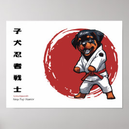 Poster Ninja Pup Warrior