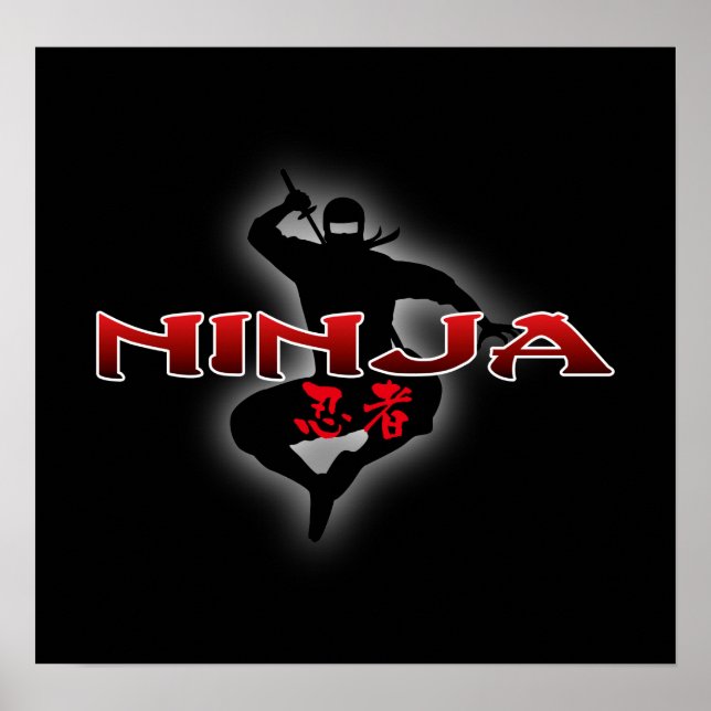 Póster Ninja Silhouette (Frente)