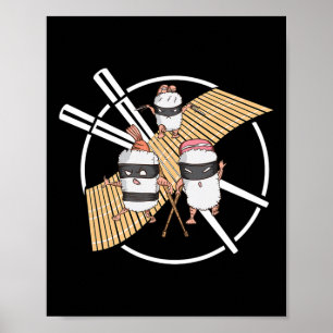 Poster Ninja Sushi Começa Uma Missão De Emergência Karate