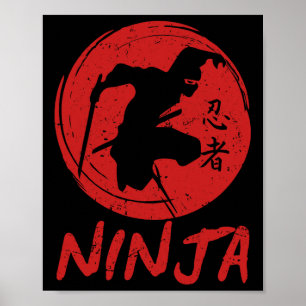 Poster Ninja Treinando Ninja Warrior Obstacle Course Ka