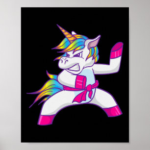Poster Ninja Unicorn Karate Taekwondo Kung Fu Lutando Un