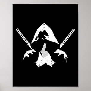 Poster Ninja Warrior Bushido Samurai Sword Fighter Martia