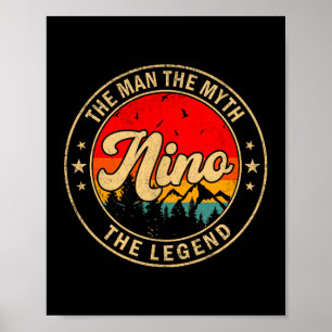 Poster Nino O Homem O Mito A Lenda Vintage Retro Para