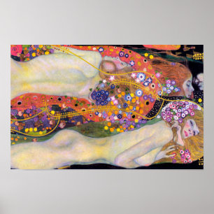 Poster Níqueis Aquáticas 2   Gustav Klimt  