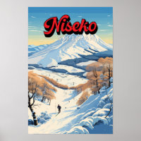 Niseko Hokkaido Japão Viagem de Inverno Arte Vinta
