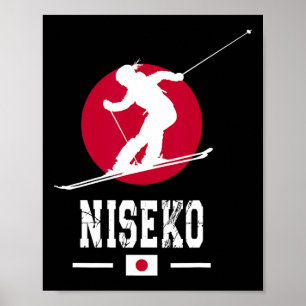 Poster Niseko Ski Resort Japão Hokkaido - Esqui Japonês