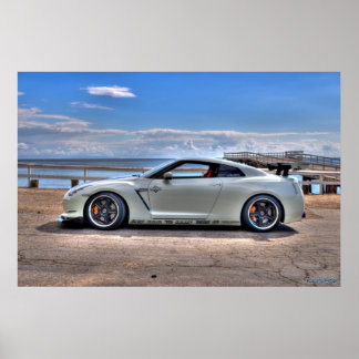 Póster Nissan GT-R em Paradise Cove