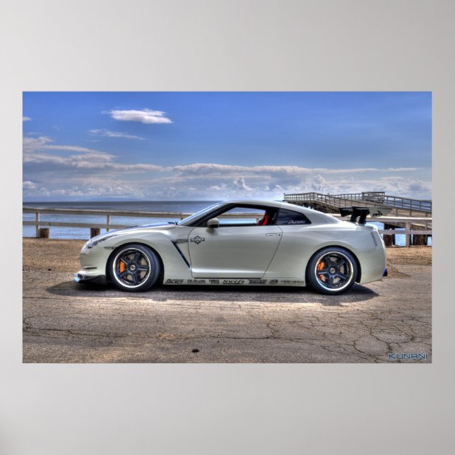 Póster Nissan GT-R em Paradise Cove (Frente)
