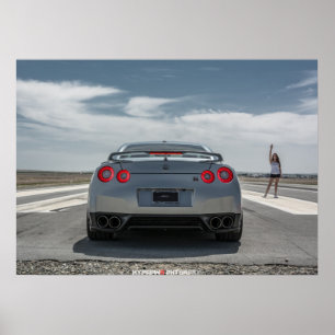 Póster Nissan GT-R pronto para competir
