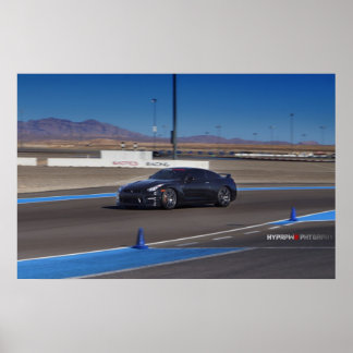 Póster Nissan GT-R R35 na via