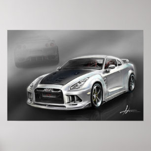 Póster Nissan Skyline GTR R35