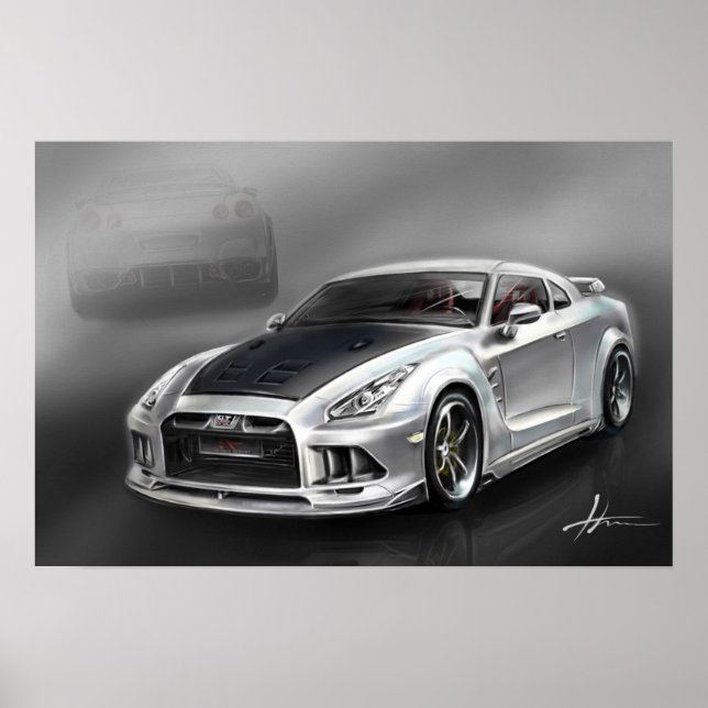 Póster Nissan Skyline GTR R35 (Frente)