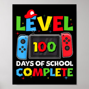 Poster Nível 100 Dias De Jogo De Vídeo Completo Da Escola
