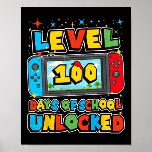 Poster Nível 100 Dias De Jogo De Vídeo De Jogador Complet