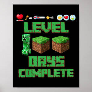 Poster Nível 100 Dias De Pixel 100 De Jogos Desbloqueados
