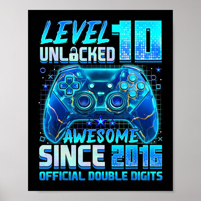 Poster Nível 10 Desbloqueado Incrível Desde 2016 10º Aniv (Frente)