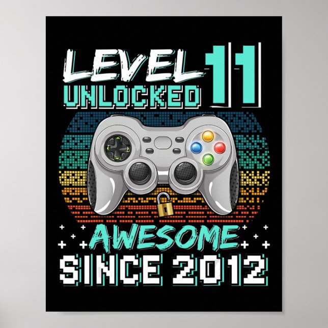 Poster Nível 11 Desbloqueado Incrível 2012 Vídeo Game 11  (Frente)