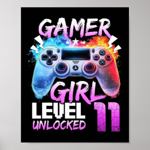 Poster Nível 11 Desbloqueado Incrível Jogo de Vídeo de 20