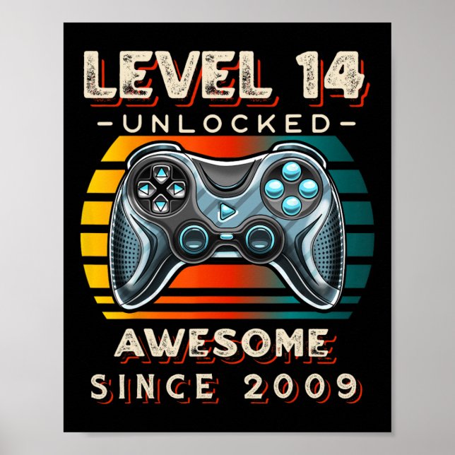 Poster Nível 14 14 do jogo de vídeo desbloqueado Aniversá (Frente)
