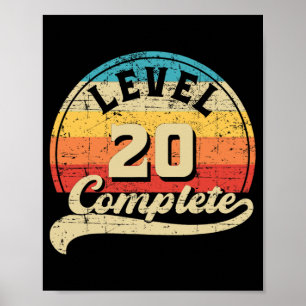 Poster Nível 20 20 de Casamento de Jogadores Completos An